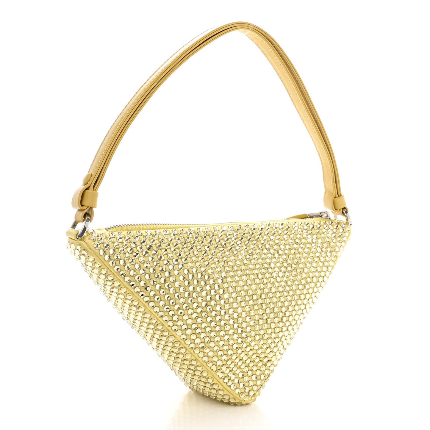 Satin Crystal Triangle Pouch Ananas