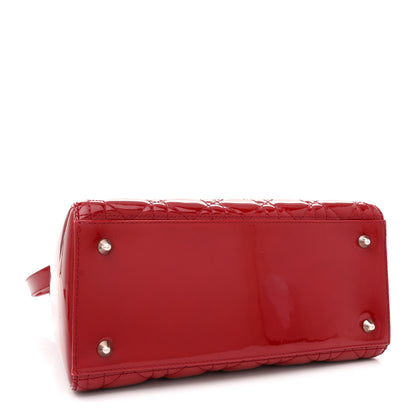 Christian Dior Patent Cannage Medium Lady Dior Red 4 of 13