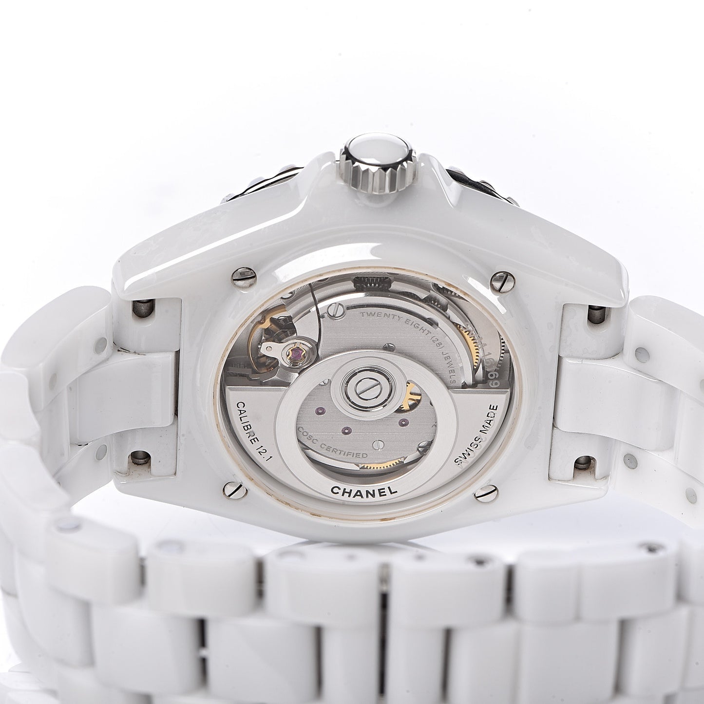 Stainless Steel Ceramic 38mm J12 Automatic Watch White