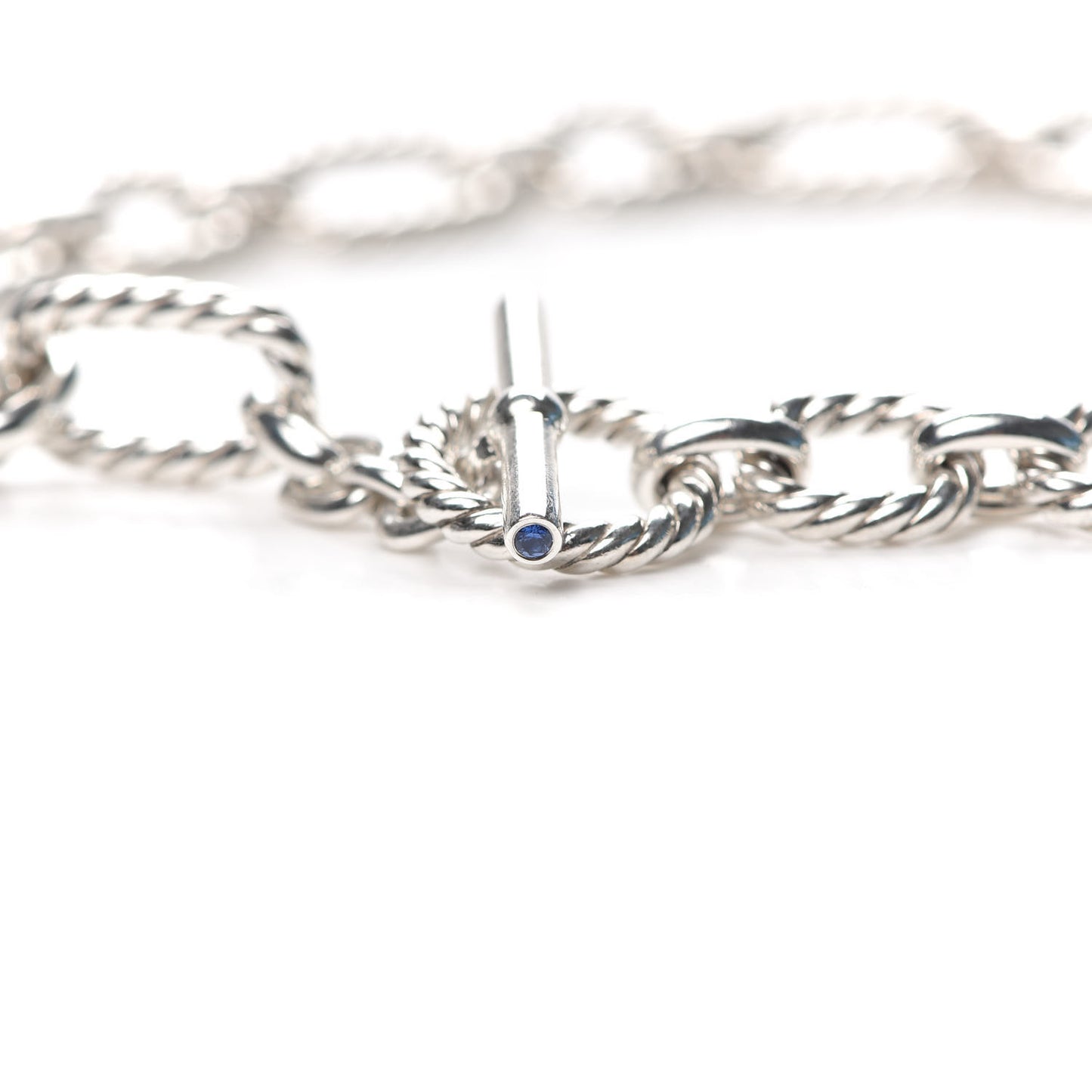 Sterling Silver 12.5mm Cushion Link Chain Necklace