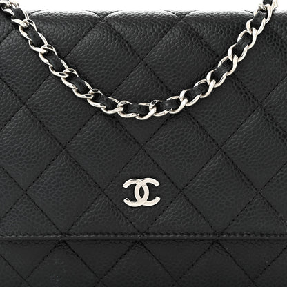 Chanel Caviar Quilted Wallet on Chain WOC Black 9 of 11