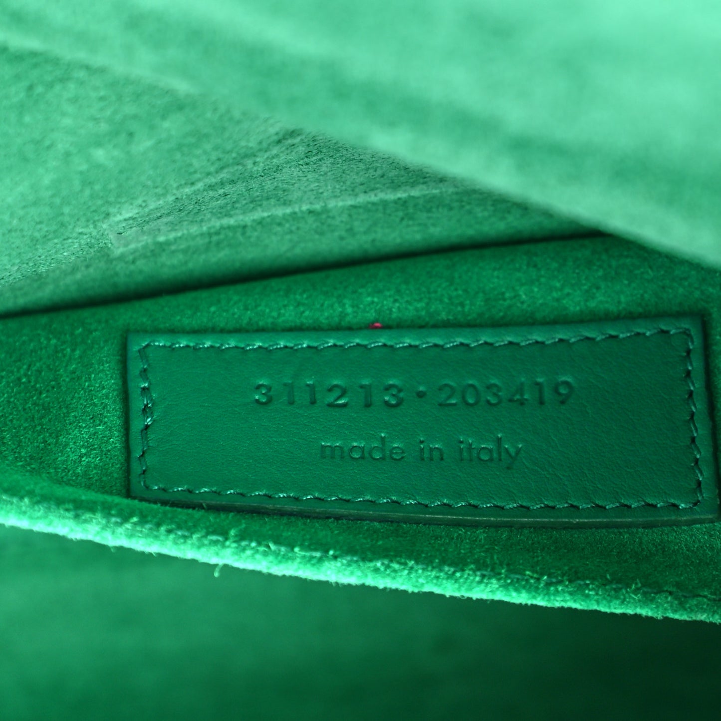 Calfskin Classic Y Ligne Clutch Green