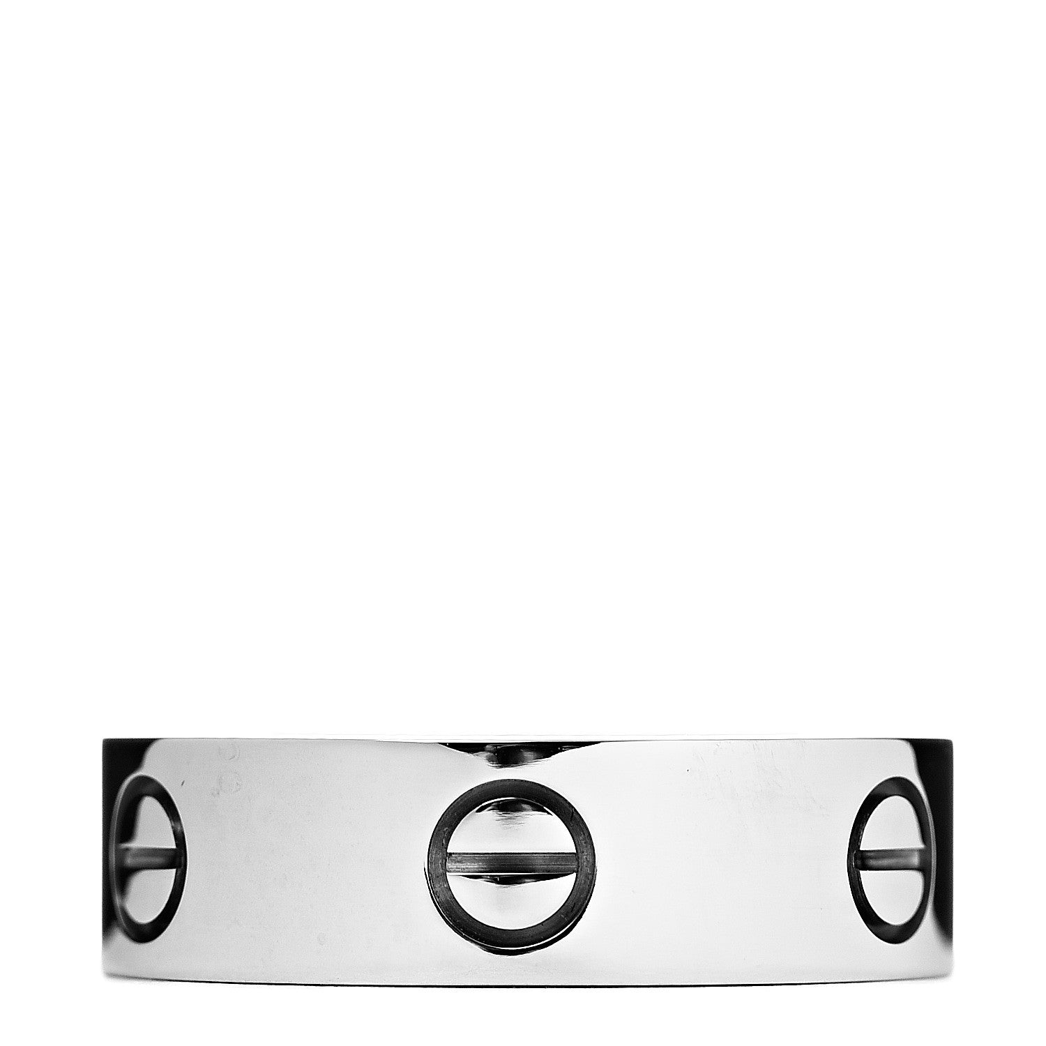 Cartier 18K White Gold 6mm LOVE Ring 58 8.25 1 of 5