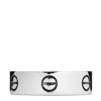 Cartier 18K White Gold 6mm LOVE Ring 58 8.25 1 of 5