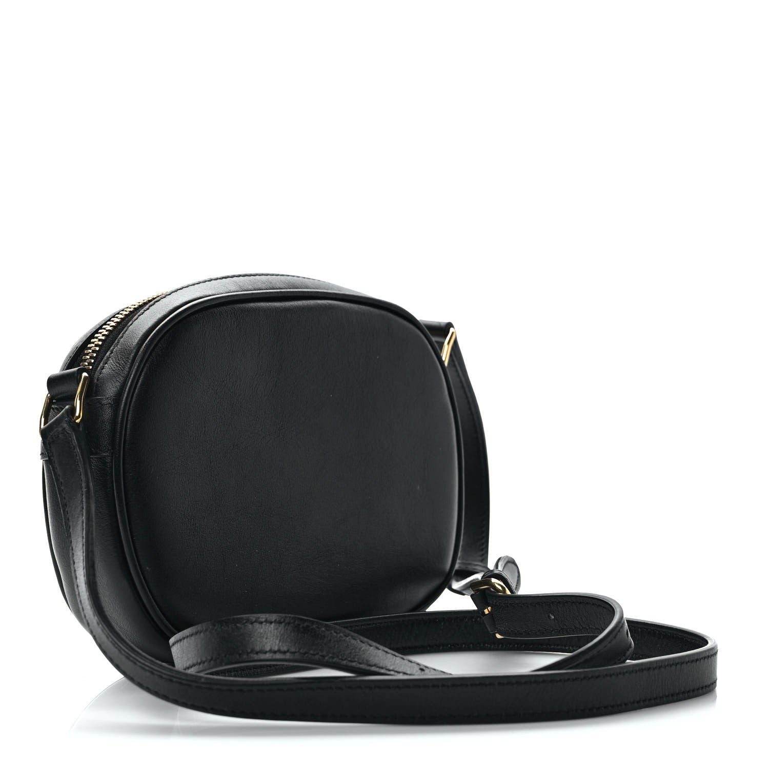Celine Calfskin Quilted Small C Charm Bag Black 3 of 10