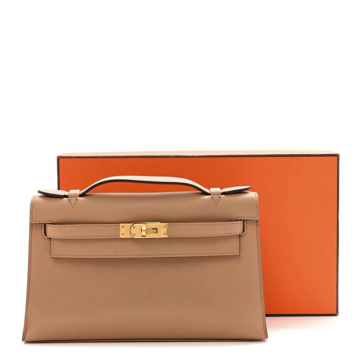 Hermes Swift Kelly Pochette Clutch Chai 12 of 12