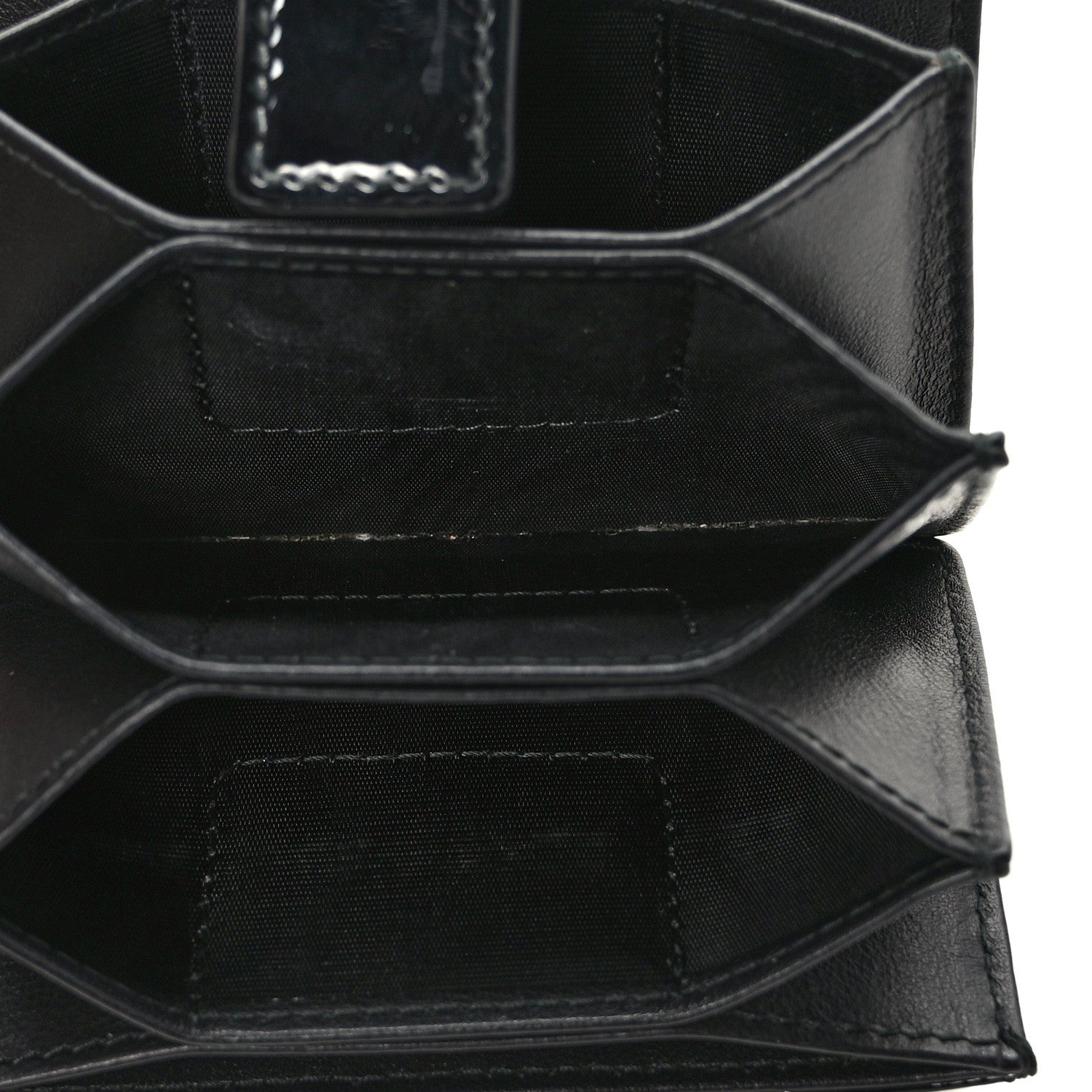 Christian Dior Patent Cannage Lady Dior 5-Gusset Card Holder Black 5 of 6