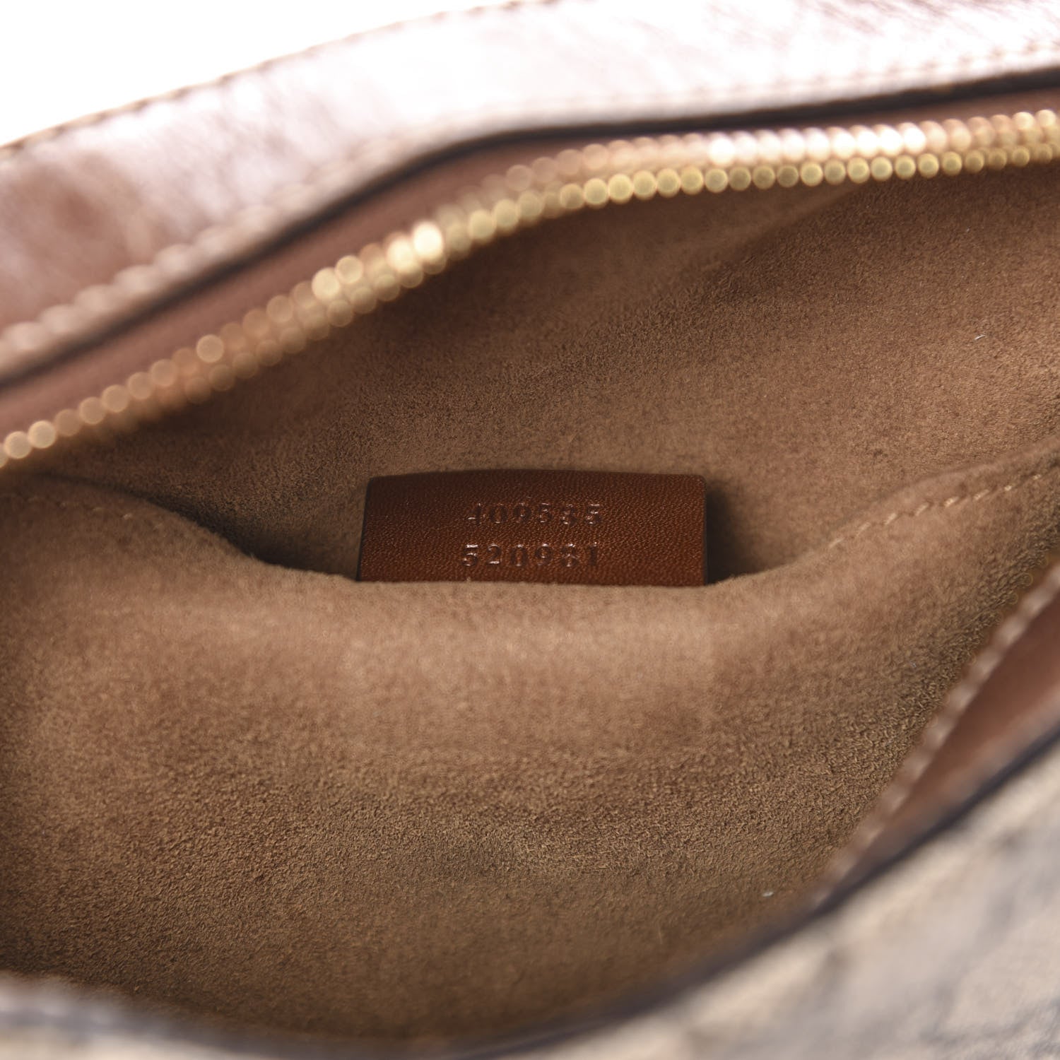 Gucci GG Supreme Monogram Cuoio Toscano Mini Chain Shoulder Bag Beige Ebony Cuir 7 of 11