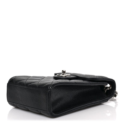 Chanel Caviar Quilted Classic Phone Holder Black 9 of 9