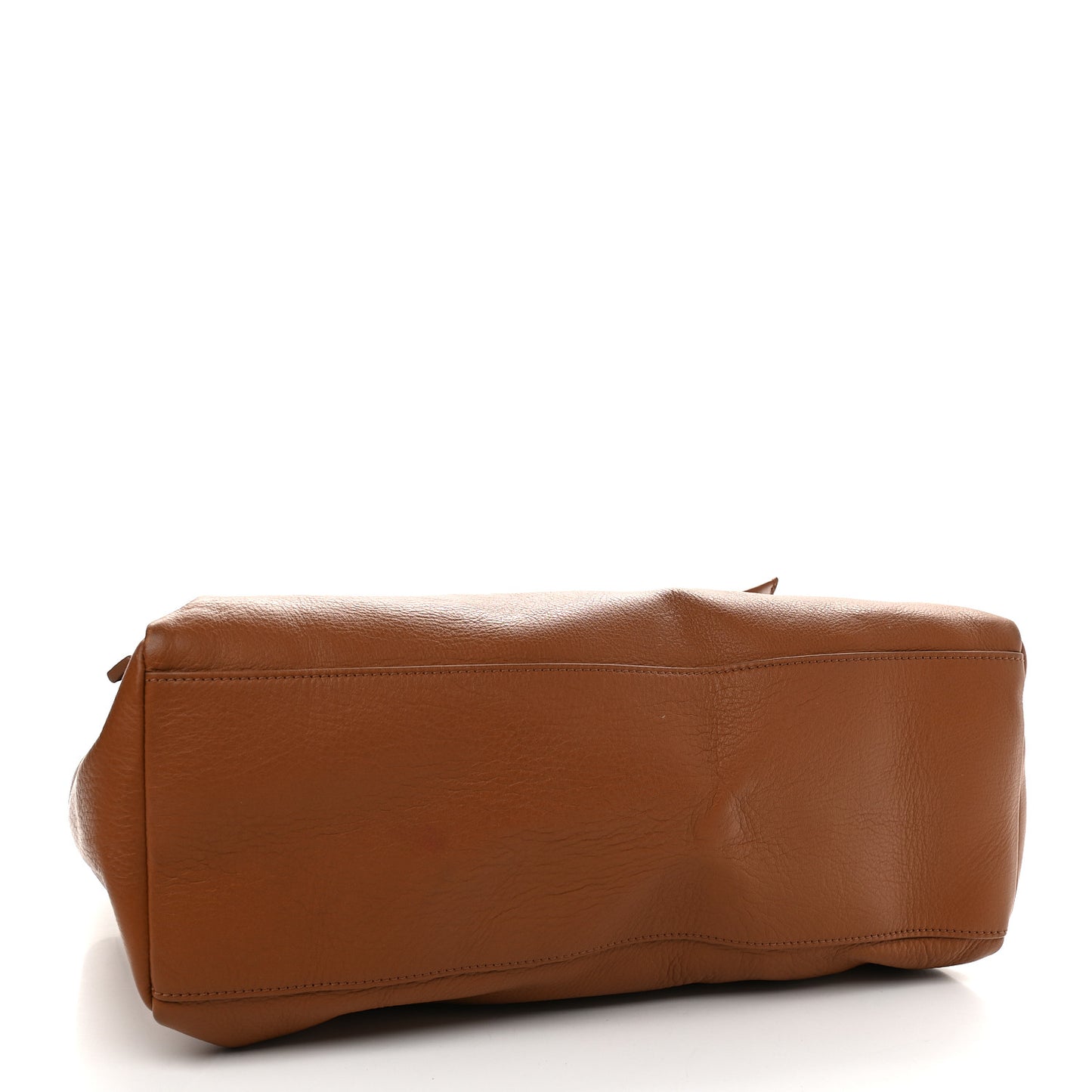 Grained Calfskin Medium Pandora Pure Flap Bag Tan