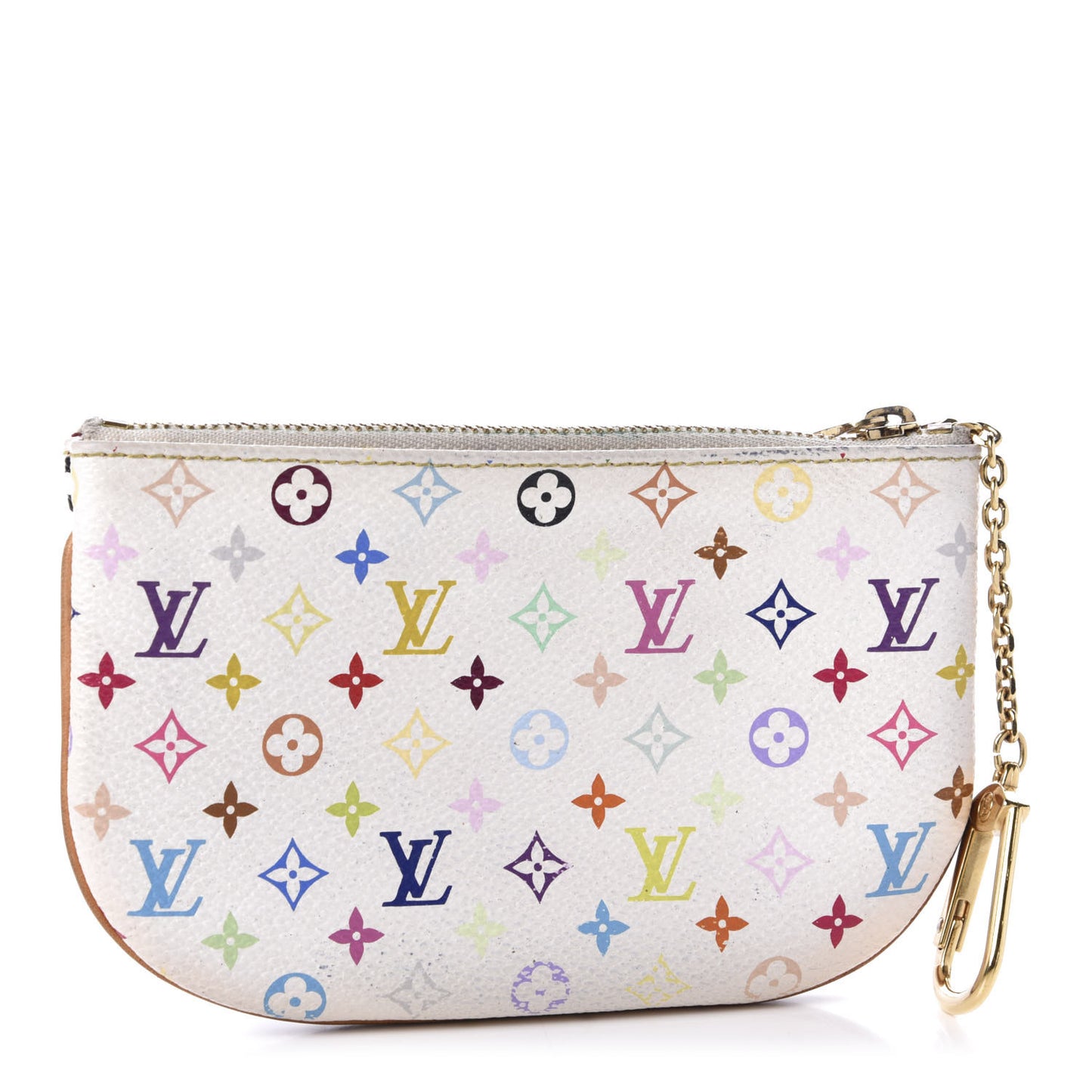 Monogram Multicolor Pochette Plate MM White
