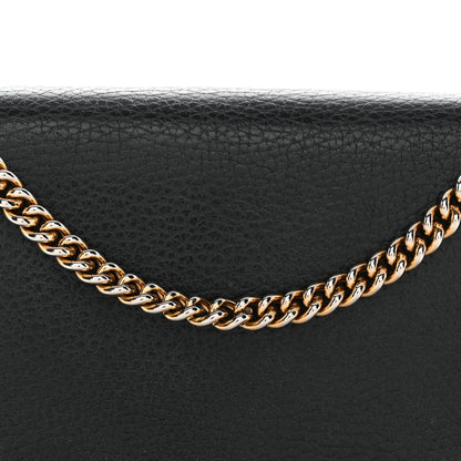 Gucci Calfskin Mini GG Marmont Chain Wallet Black 6 of 13