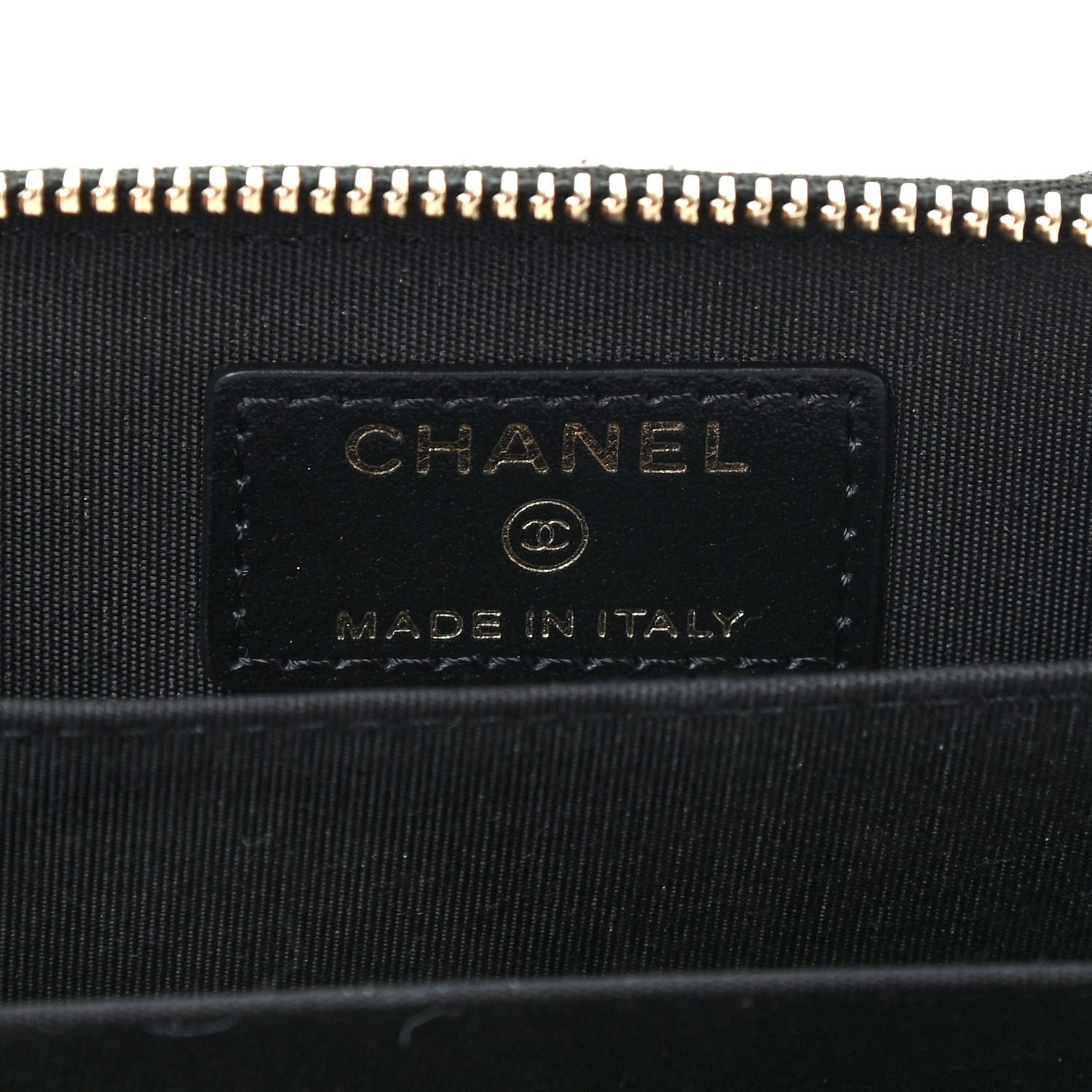 Chanel Lambskin Camellia Embossed Zip Coin Purse Black 6 of 7