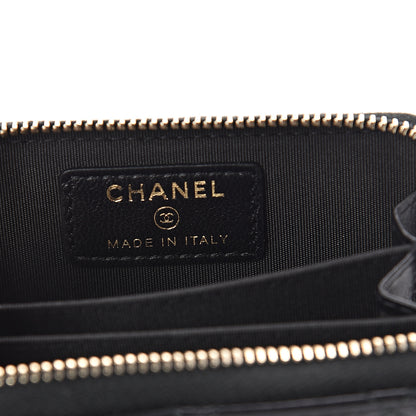 Chanel Lambskin Lucky Charms Zip Coin Purse Black 6 of 8