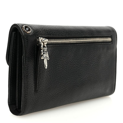 Chrome Hearts Grained Calfskin Dagger Long Wallet Black 3 of 6