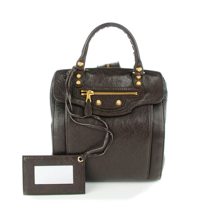 Balenciaga Agneau Giant 12 Gold Hardware Zip Traveler Backpack Charbon 1 of 7