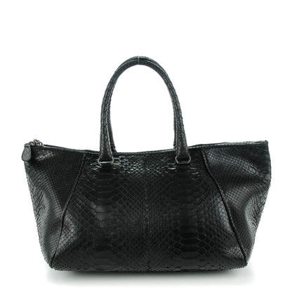 Bottega Veneta Waxed Python Tote Nero Black 1 of 8