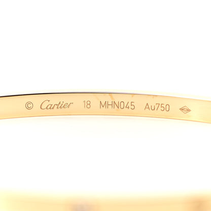 Cartier 18K Yellow Gold 6 Diamond Small LOVE Bracelet 18 4 of 5