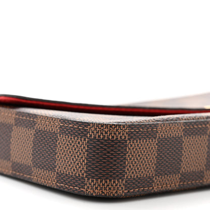 Louis Vuitton Damier Ebene Pochette Felicie Chain Wallet 10 of 12