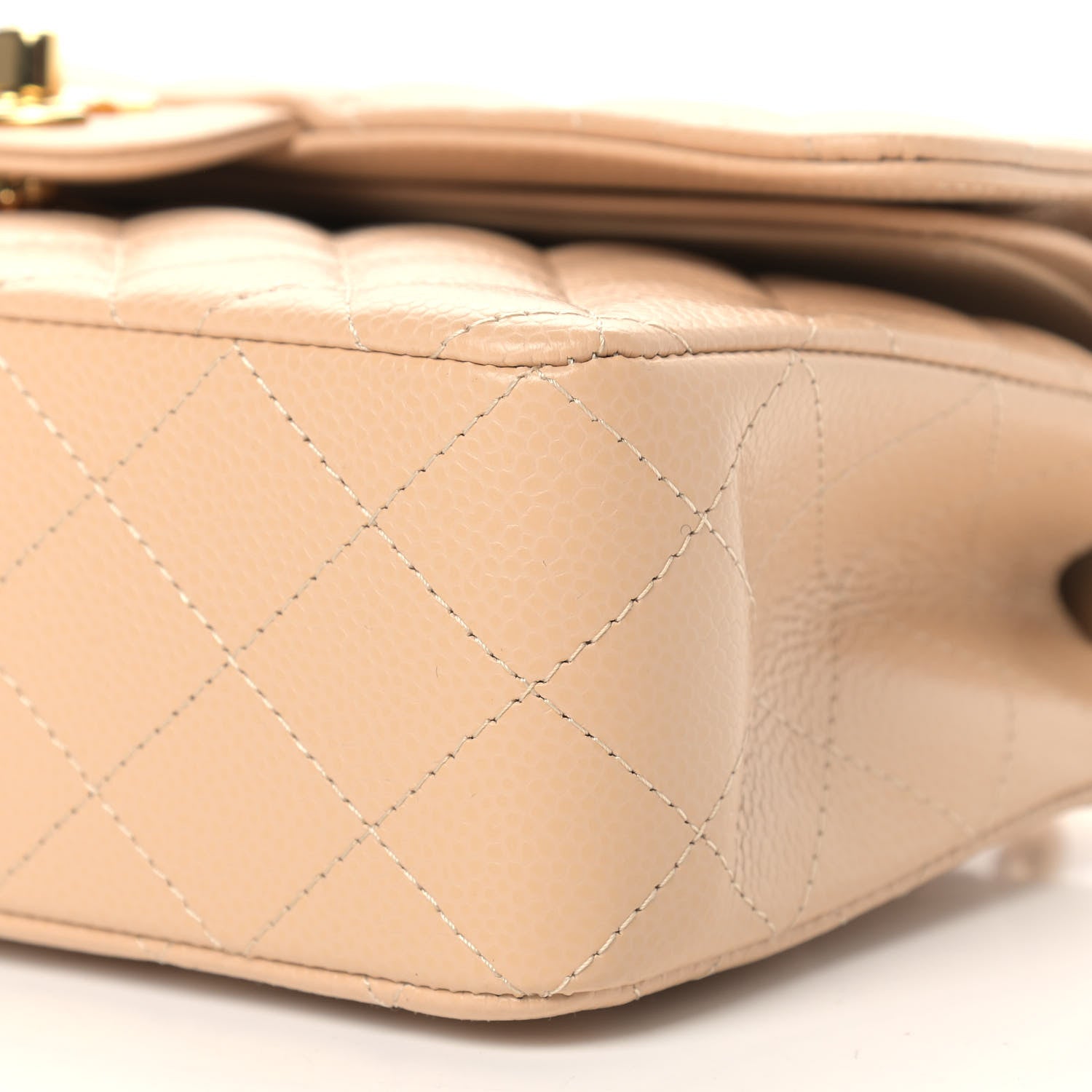 Chanel Caviar Quilted Small Double Flap Beige 9 of 10