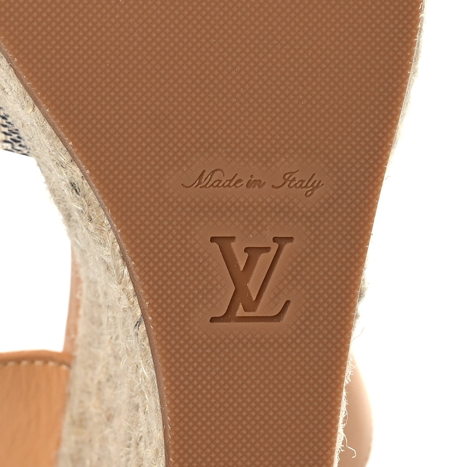 Louis Vuitton Damier Azur Starboard Wedges 40 Tan 8 of 8