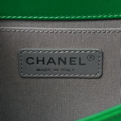 Chanel Metallic Calfskin Quilted Medium Boy Flap Green 6 of 10