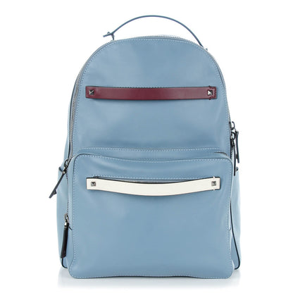 Valentino Garavani Calfskin Rockstud Backpack Blue 1 of 6