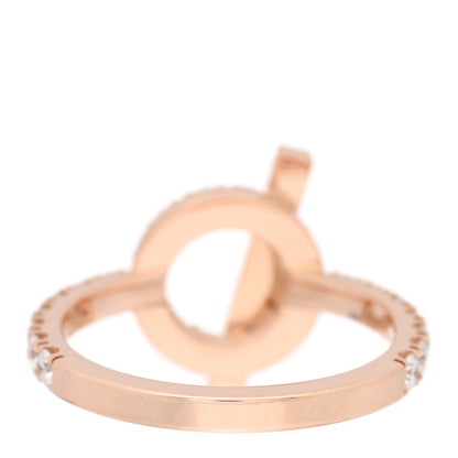 Hermes 18K Rose Gold Diamond Finesse Ring 52 6 4 of 6