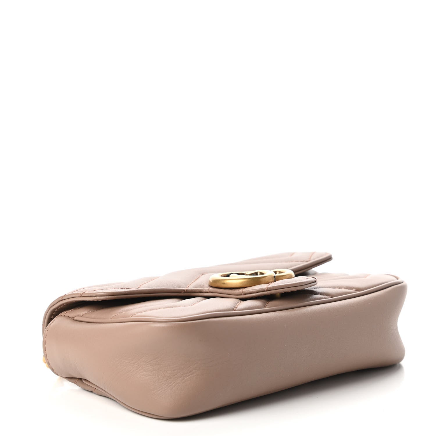 Gucci Calfskin Matelasse Super Mini GG Marmont Shoulder Bag Porcelain Rose 4 of 10