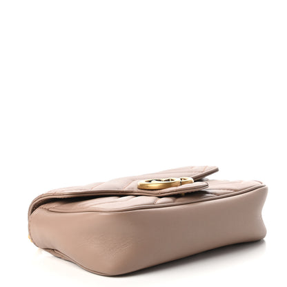 Gucci Calfskin Matelasse Super Mini GG Marmont Shoulder Bag Porcelain Rose 4 of 10