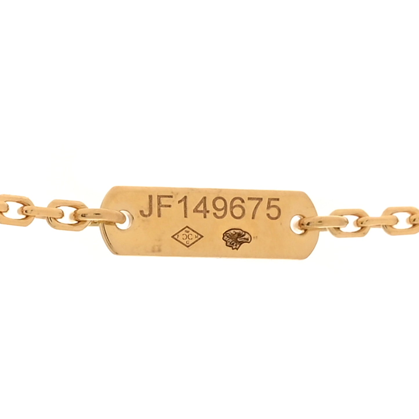 18K Yellow Gold Diamond Vintage Alhambra Pendant Necklace