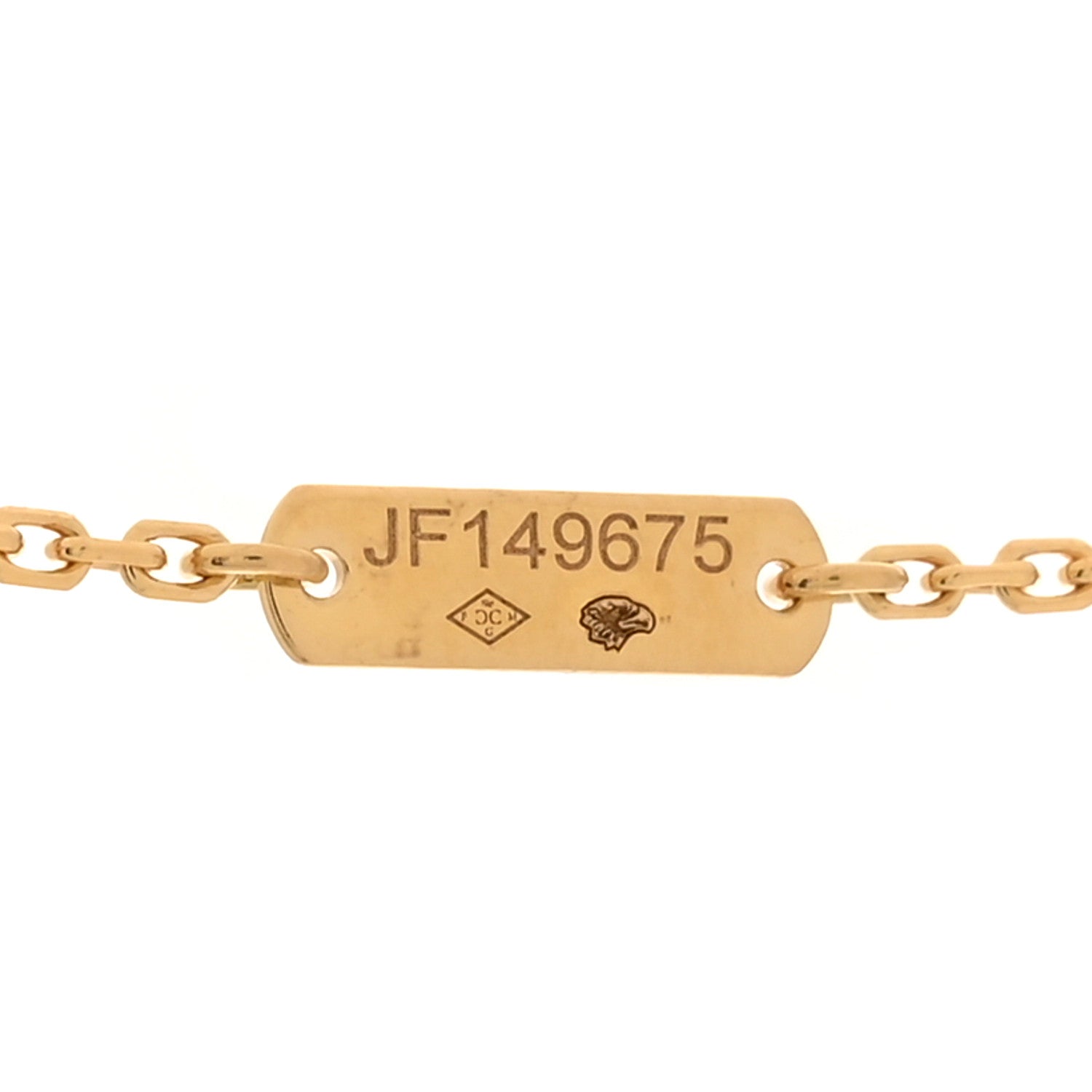 Van Cleef & Arpels 18K Yellow Gold Diamond Vintage Alhambra Pendant Necklace 6 of 7