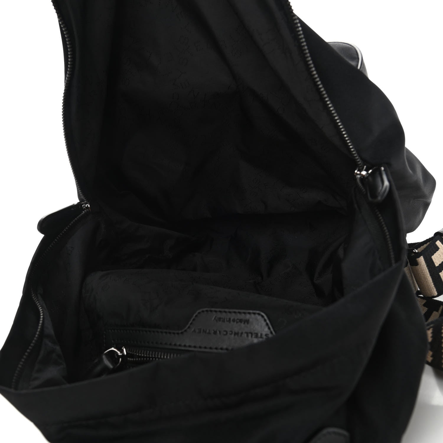 Stella McCartney Nylon Logo-Web Backpack Black 4 of 4
