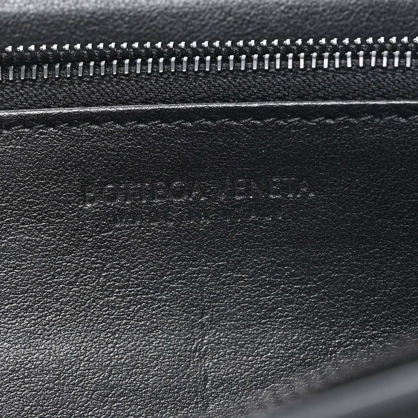 Nappa Intrecciato Zip Around Wallet Black