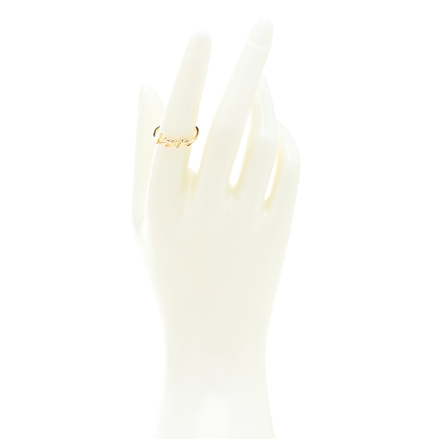 Tiffany 18K Yellow Gold Mini Paloma's Graffiti Love Ring 53 6.5 2 of 6