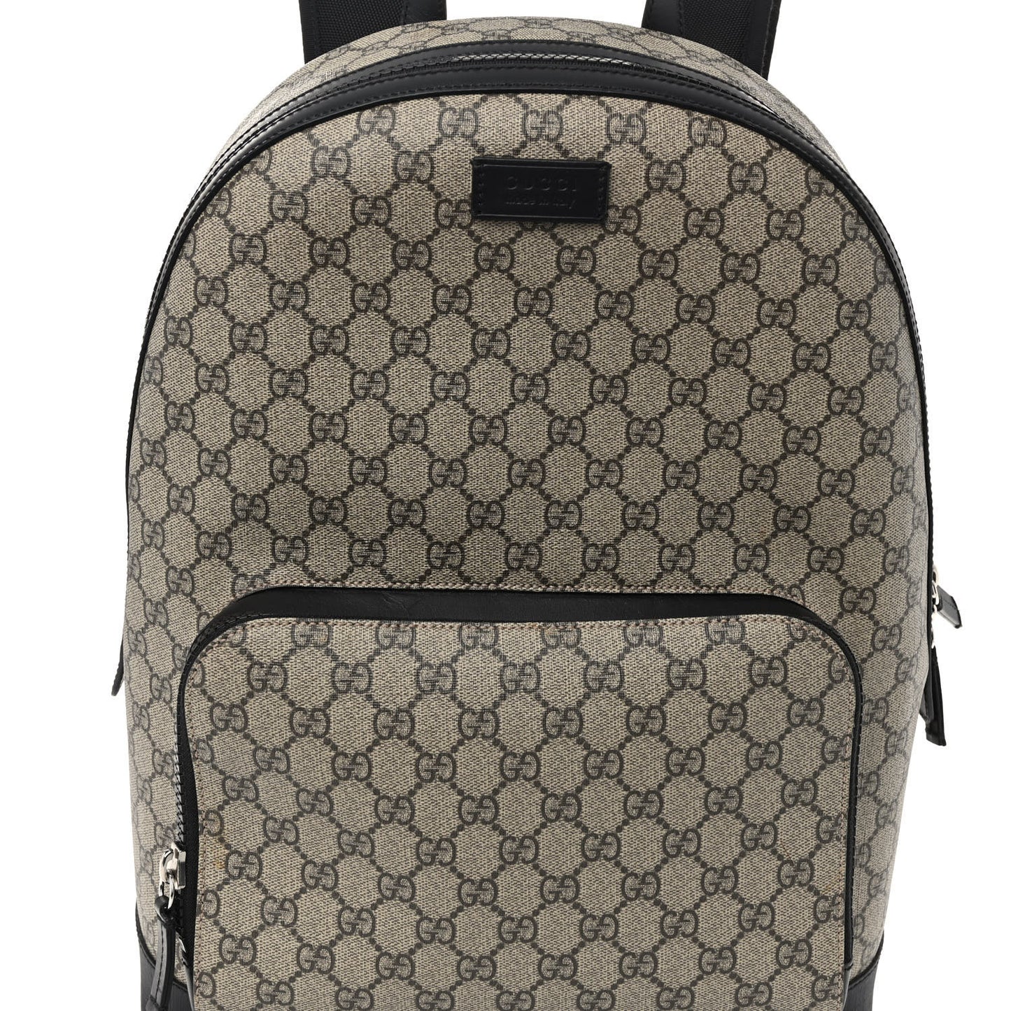 GG Supreme Monogram Medium Backpack Black