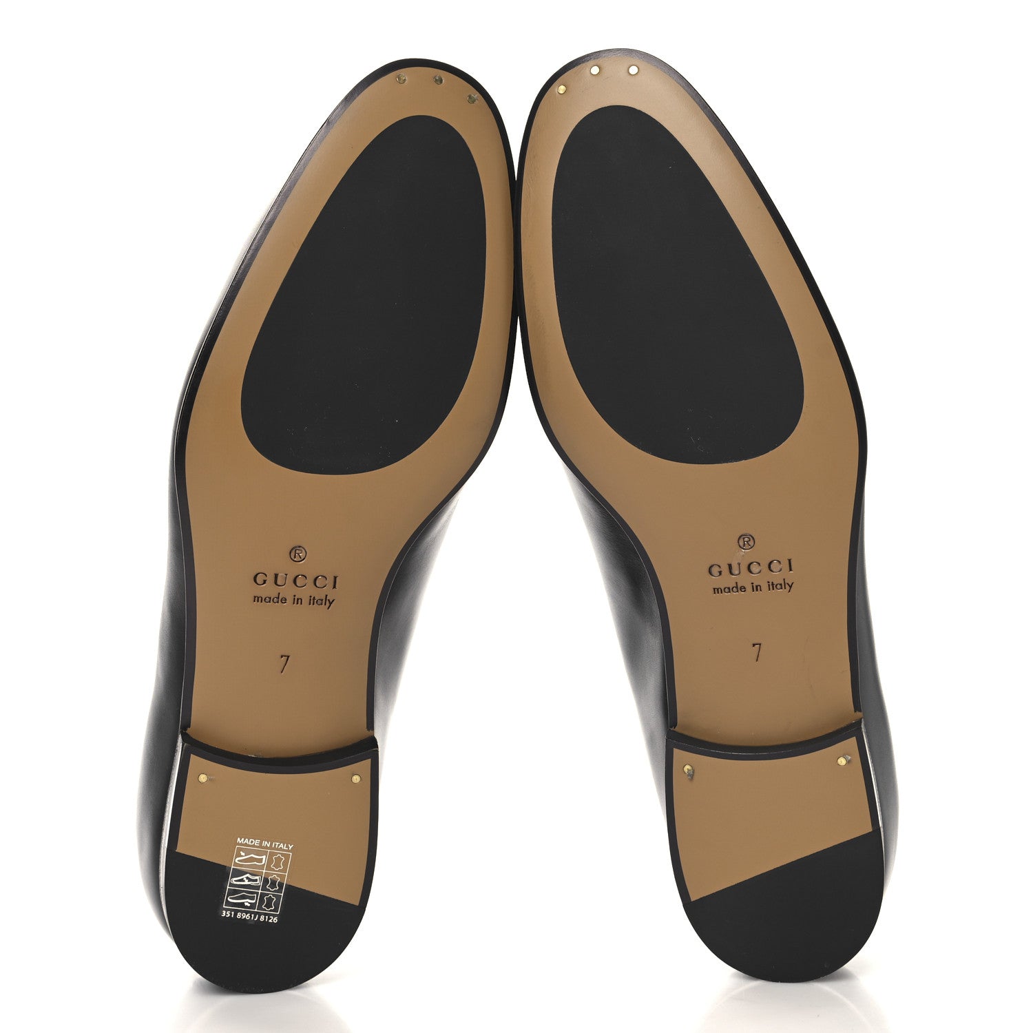 Gucci Calfskin Horsebit Mens Jordaan Loafers 7 Black 6 of 10