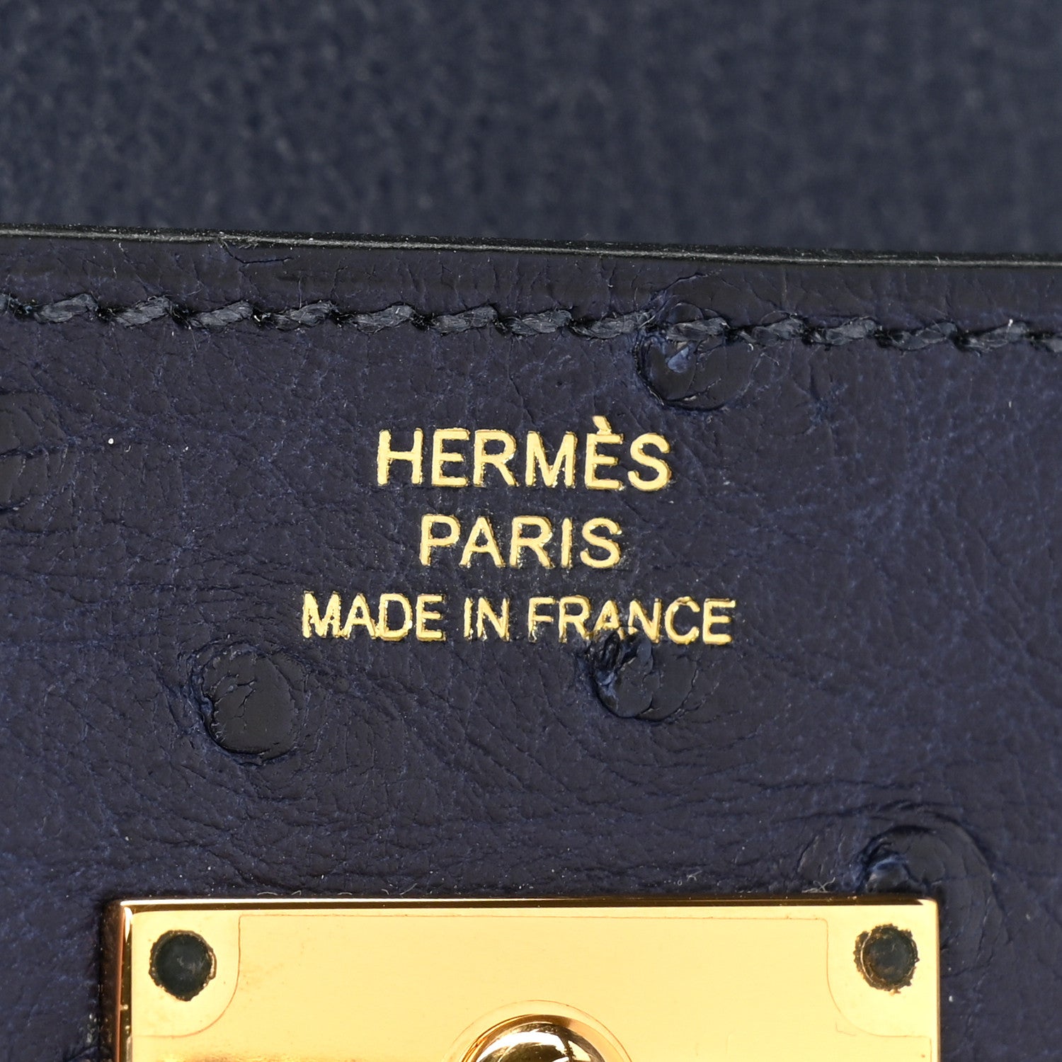 Hermes Ostrich Kelly Longue Wallet Bleu Iris 9 of 14
