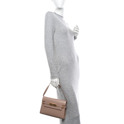 Saint Laurent Smooth Calfskin Small Manhattan Shoulder Bag Rosy Sand 2 of 10