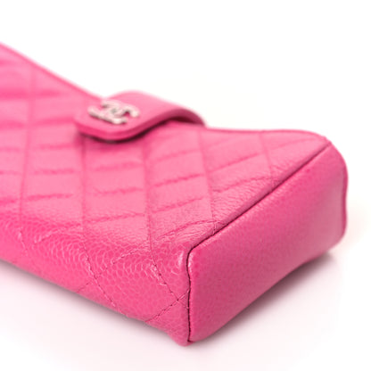Chanel Caviar Quilted Mini Phone Holder Clutch Pink 9 of 9