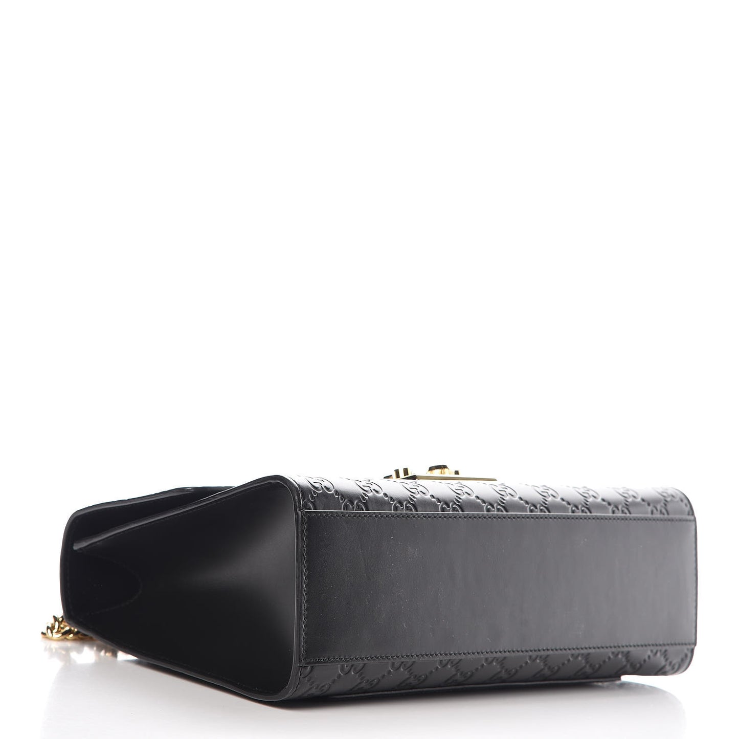 Guccissima Medium Padlock Shoulder Bag Black