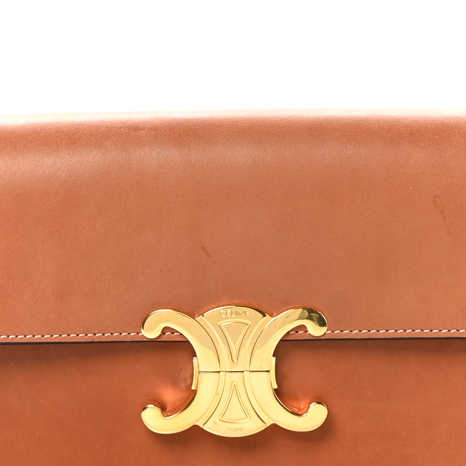 Celine Natural Calfskin Triomphe Shoulder Bag Tan 8 of 11