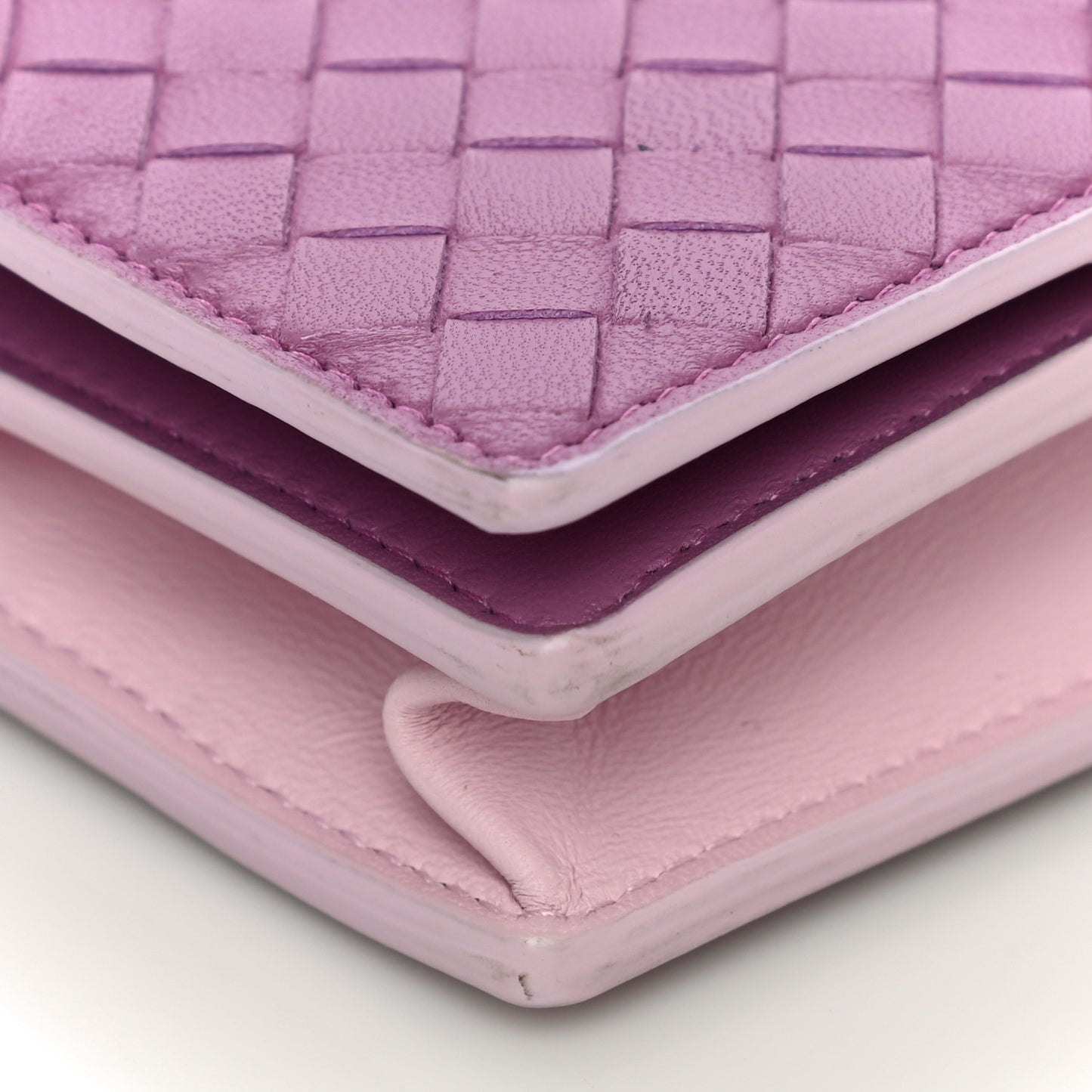 Nappa Intrecciato Continental Wallet With Strap Twilight