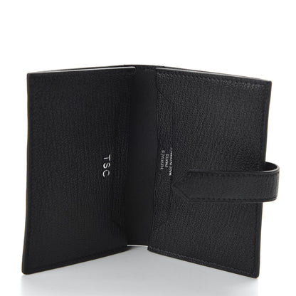 Hermes Chevre Mysore Bearn Card Holder Wallet Black 5 of 8