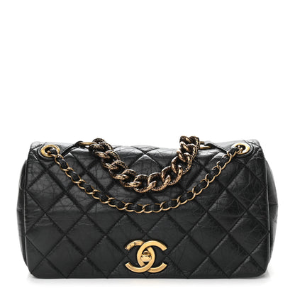 Chanel Aged Calfskin Quilted Small Pondichery Flap Black 1 of 9
