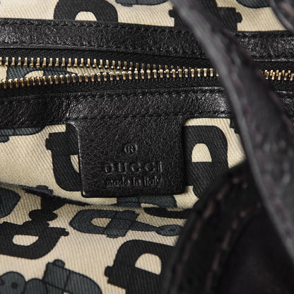 Gucci Calfskin Large Indy Top Handle Hobo Black 6 of 7