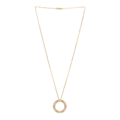 Cartier 18K Yellow Gold Diamond LOVE Paved Necklace 3 of 7