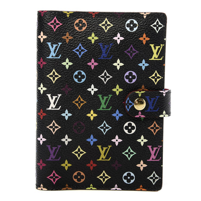 Louis Vuitton Monogram Multicolor Small Ring Agenda Cover Black Grenade 1 of 7