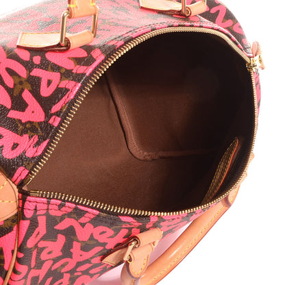 Louis Vuitton Monogram Graffiti Speedy 30 Fuchsia 5 of 7