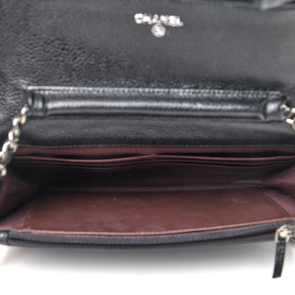Chanel Caviar Quilted Wallet On Chain WOC Black 5 of 10